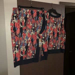 Two piece multi color two piece